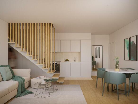 Living Room, T2 Duplex, São Vicente, Lisbon