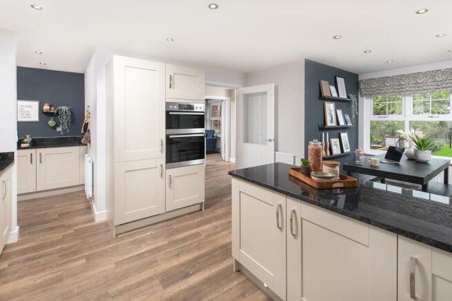 Large kitchen with utility area