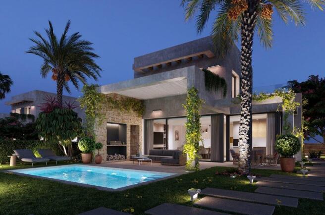 Villa at night