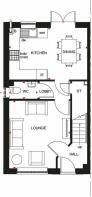 Ellerton ground floor plan at Parc Fferm Wen