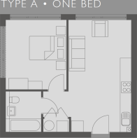 1 Bed Floor Plan