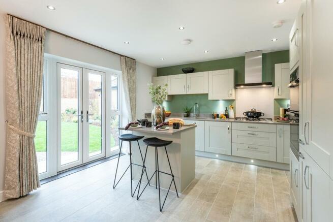 Beautifully designed kitchen with island