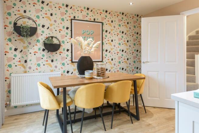 Kitchen with dining area in the Archford 3 bedroom home