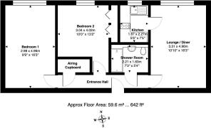 Floor Plan, Flat 28, Hometeign House, Salisbury Ro
