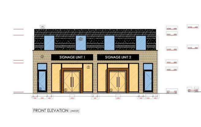 Proposed front elevation