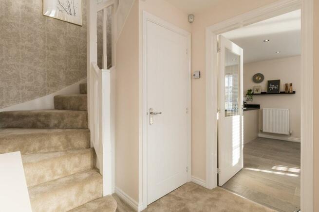 The Trusdale has a spacious hallway with convenient downstairs toilet