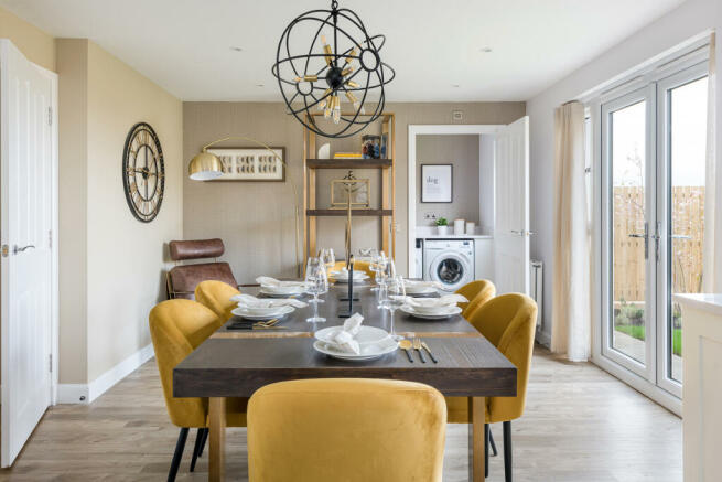 dining room in 4 bedroom home