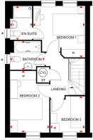 Archford first floor plan at Townsend Landings