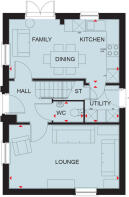 Ground floor floorplan of The Hadley