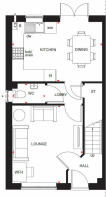 Ground floor plan of our 3 bedroom Ellerton home