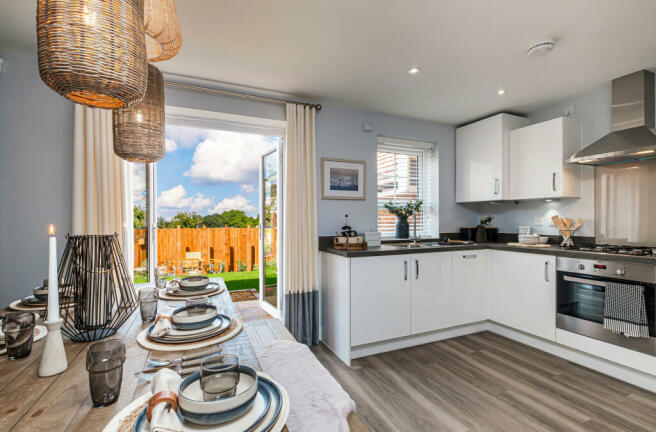 Interior view of our 3 bed Ellerton kitchen & dining