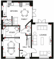 Ground floor plan of our 4 bed Alnmouth home