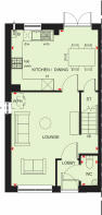 Ground floor plan of our 3 bed Maidstone home