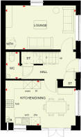 Ground floor plan of our 3 bed Ennerdale home