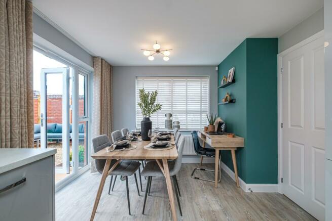 Interior view of the kitchen & dining space in our 3 bed Ennerdale home