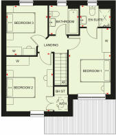 First floor plan of our 3 bed Denby home