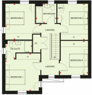 First floor plan of our 4 bed Halton home