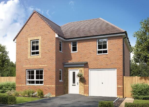 CGI exterior view of our 4 bed Halton home