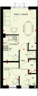 Ground floor plan of our 3 bed Kingsville home
