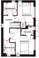 First floor plan of our 3 bed Ennerdale home