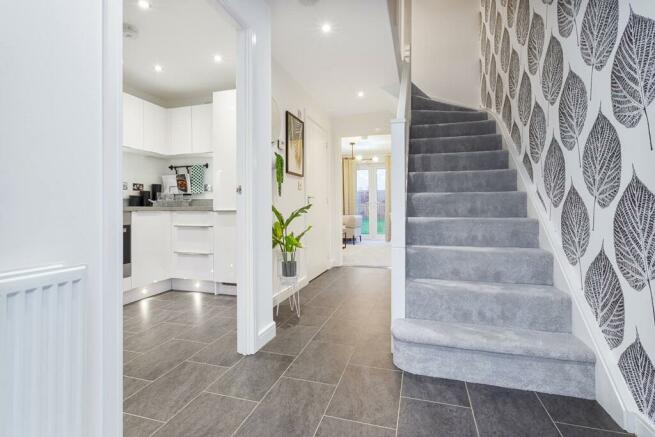 The Andrew home has a bright hallway