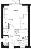 Ashdown 2 bedroom semi-detached David Wilson Home
