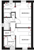 Ashdown 2 bedroom semi-detached David Wilson Home
