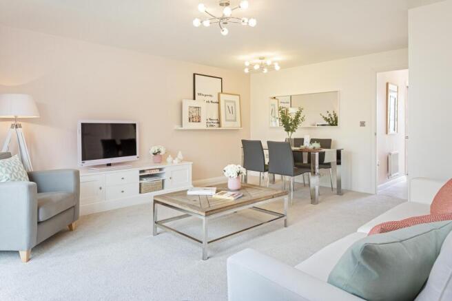 Lounge/dining area in the Wilford 2 bedroom home