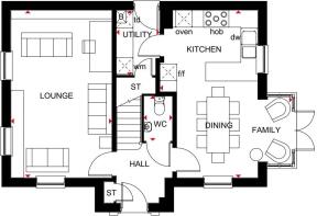 Hollinwood ground floor, floorplan