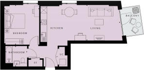 Plots 100, 107, 119, 131, 143 & 150 - 1 bedroom apartment