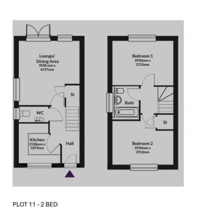 FLOORPLAN Plot 11 - 2 bed