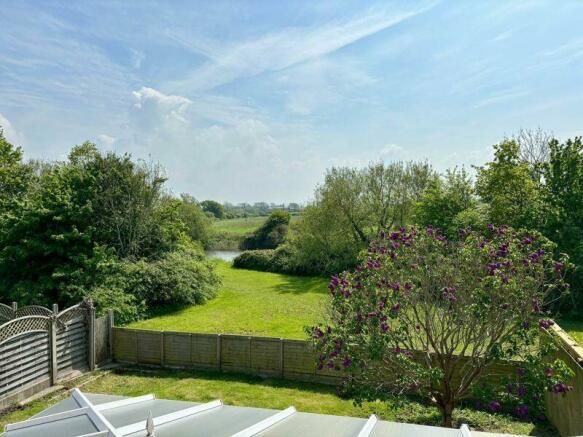 View over river bank