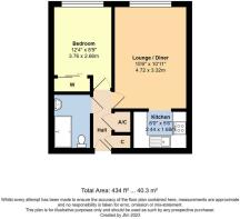 Floorplan - Flat 14 Field House, Station Road, Eas