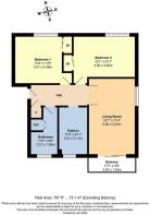 Floorplan - Flat 59 Lister Court, Overstrand Avenu