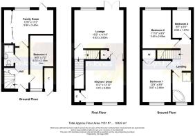 Floorplan - 108 Dinsdale Gardens Rustington BN16 3