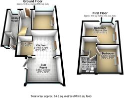 Floorplan as it is now as a 2 bedroom