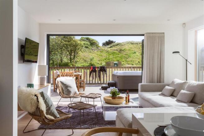Looking out through the Bifold doors