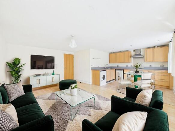 Open-Plan Living (Virtually Furnished)