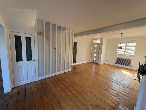 Living room with fireplace