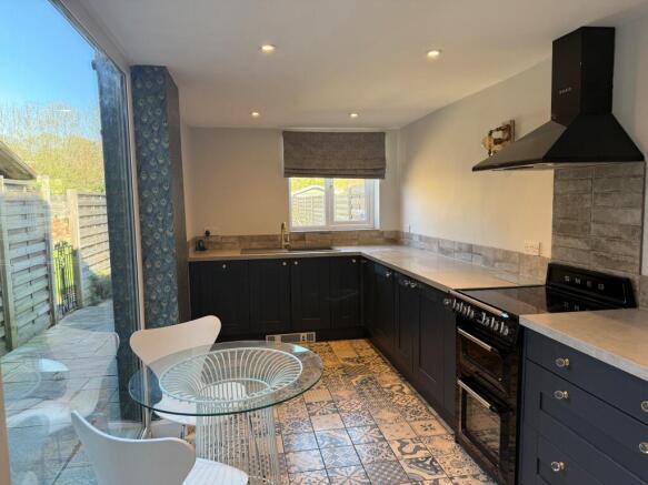Kitchen with side patio