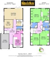 Floor Plan (2) The Oaks, Crays Hill Rd (Colour) + 