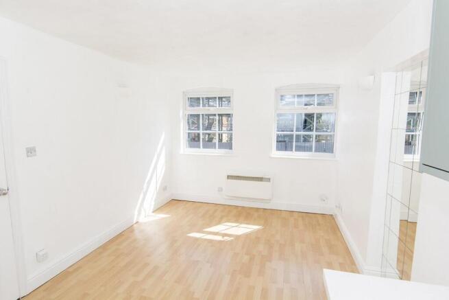 Open plan lounge and kitchen