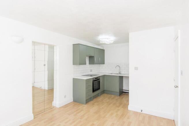 Open plan lounge and kitchen