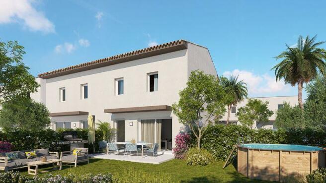 3 bedroom terraced house for sale in Marseillan, Hérault, Languedoc ...