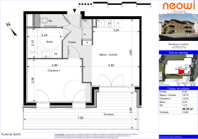 1 bed Plan