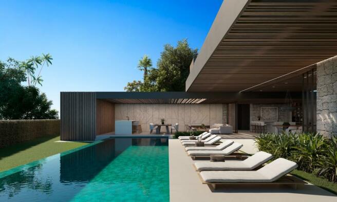 Villa and pool