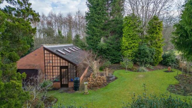 Rear garden, orangery & garage
