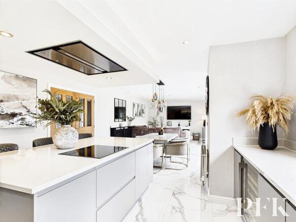 Kitchen, Dining & Living