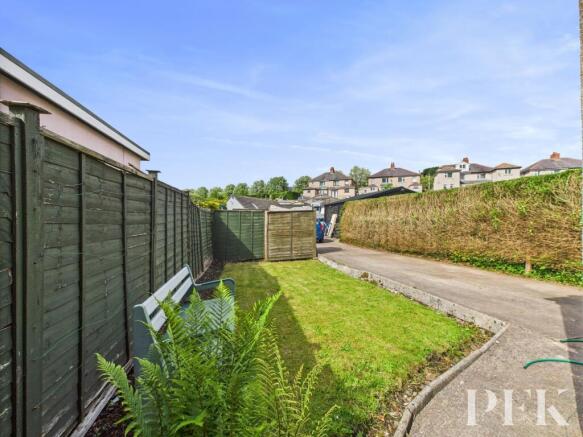 Rear garden and driveway