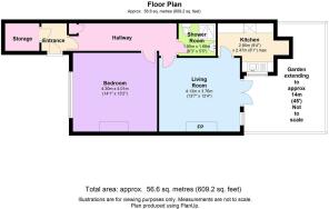 Floor Plan Landscape - Flat A 19 Camden Park Road,